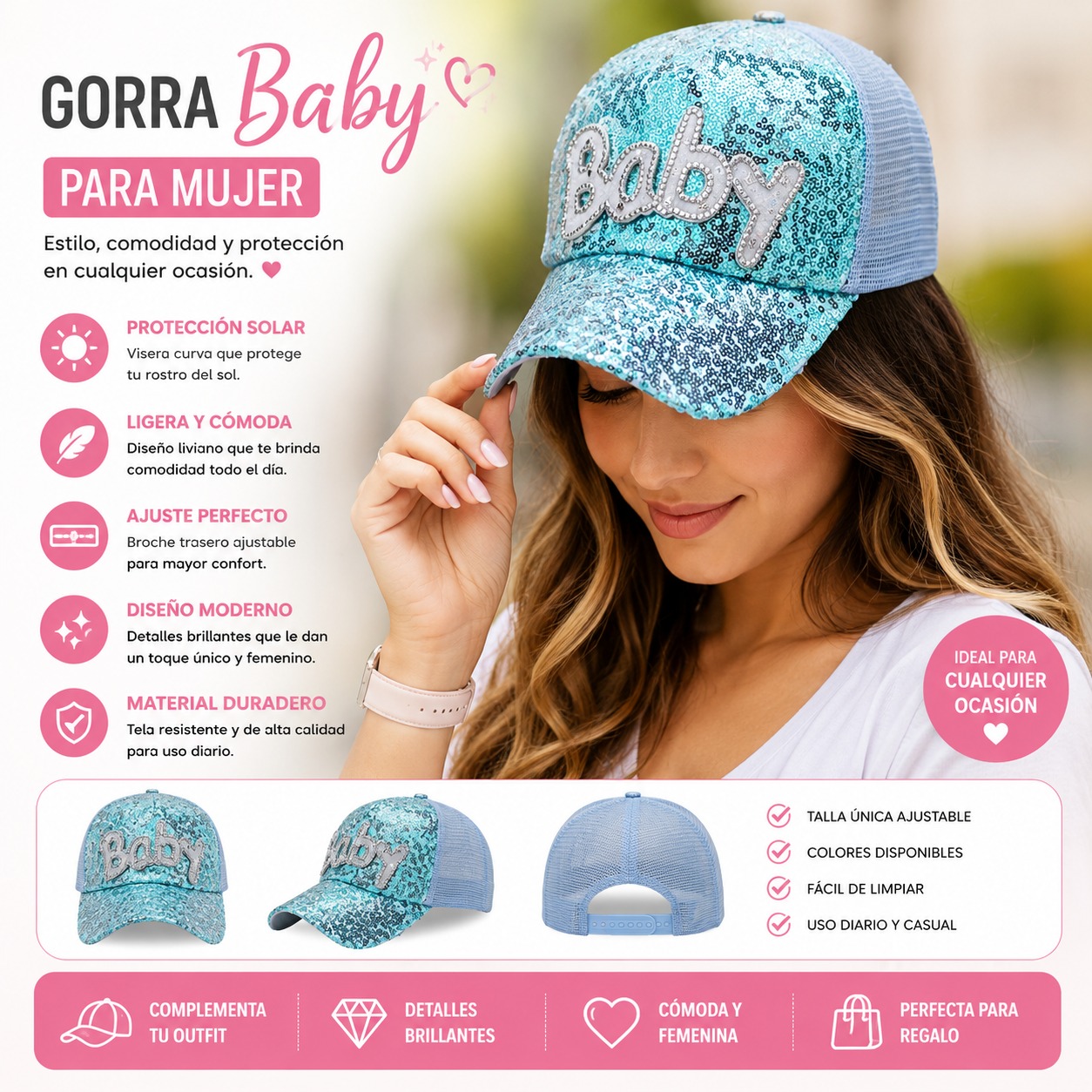 Gorra Baby Para Mujer