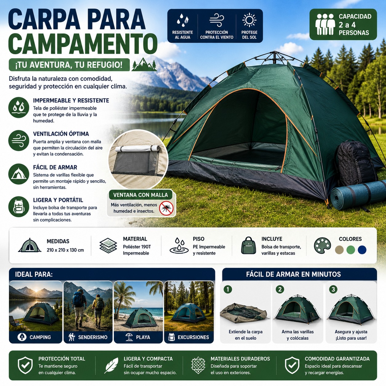 Carpa para Campamento