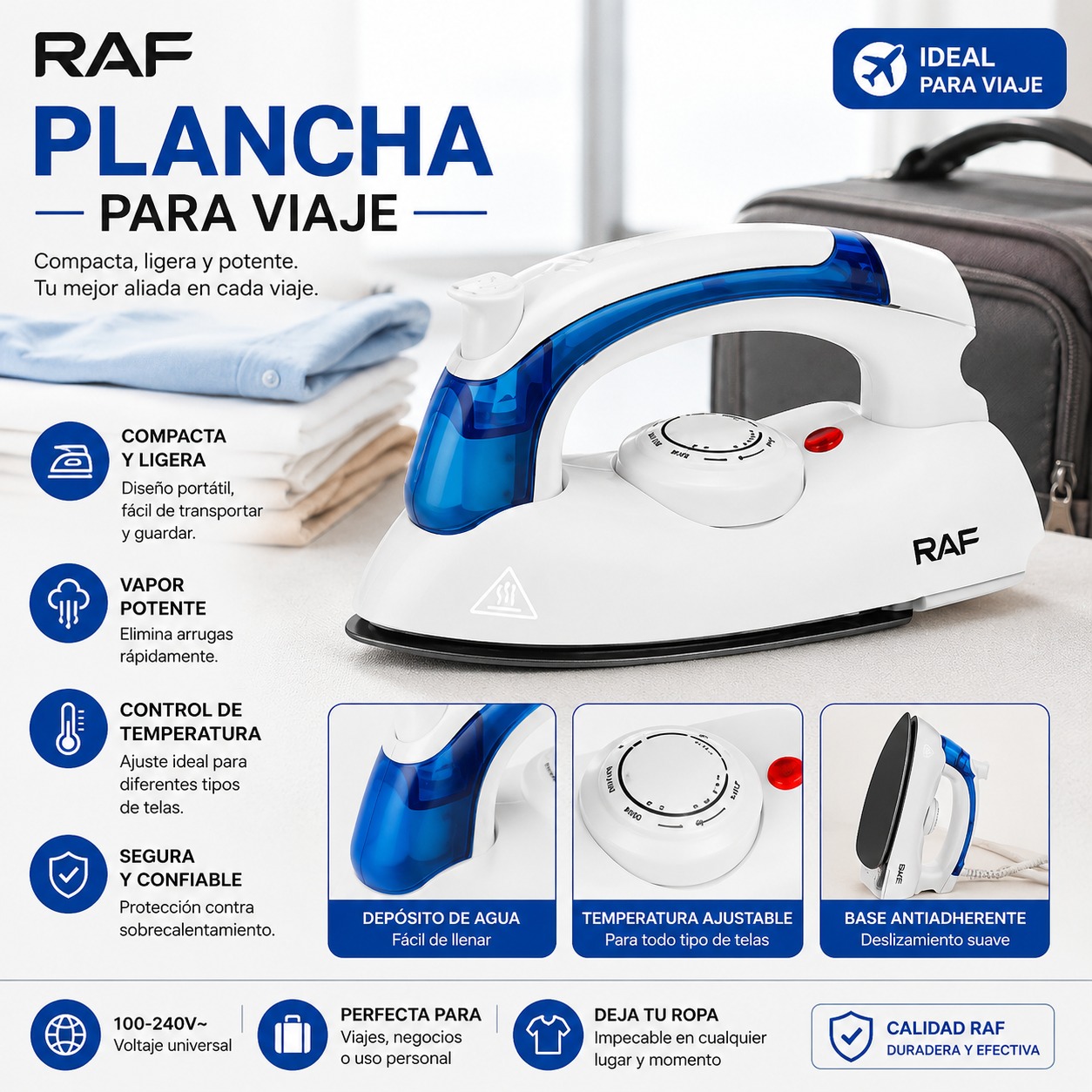 Plancha RAF Para Viaje