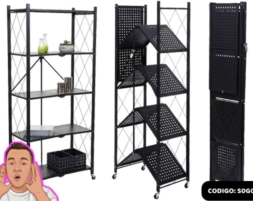 Estante Plegable de 5 Pisos