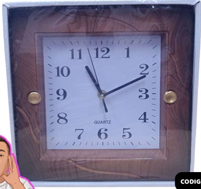 Reloj Cuadrado para Pared
