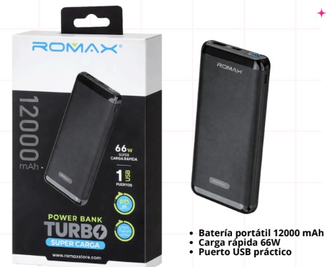 Power Bank Turbo 12,000 mAh 66W