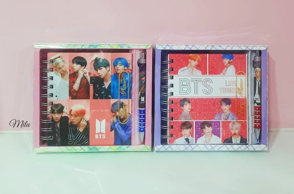 Libreta BTS con lapicero