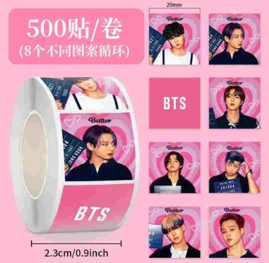 BTS - Rollo de stickers