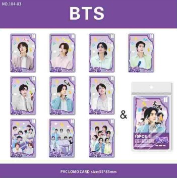 Fotocards BTS plásticas