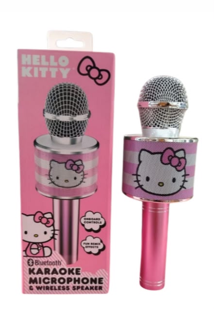 Micrófono de karaoke inalámbrico y altavoz hello Kitty bluetooh